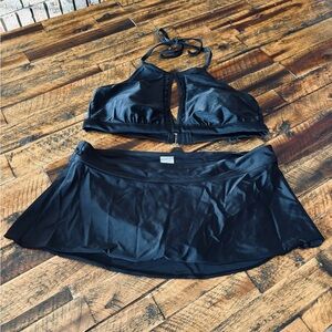 Kona Sol Elegant Black Swimwear Set